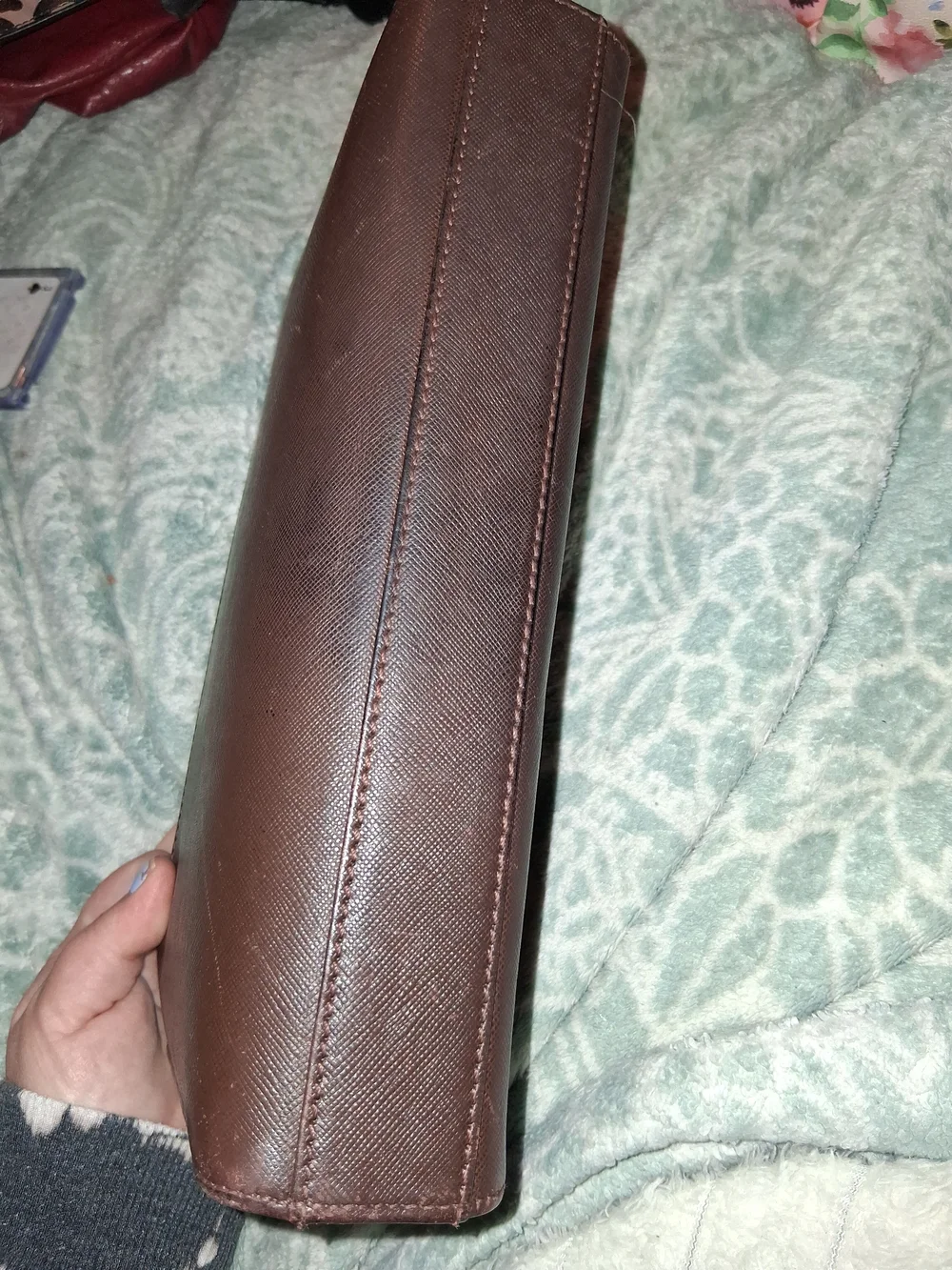 Men's Burberry Brown Leather Wristlet Clutch - Picture 7 of 7